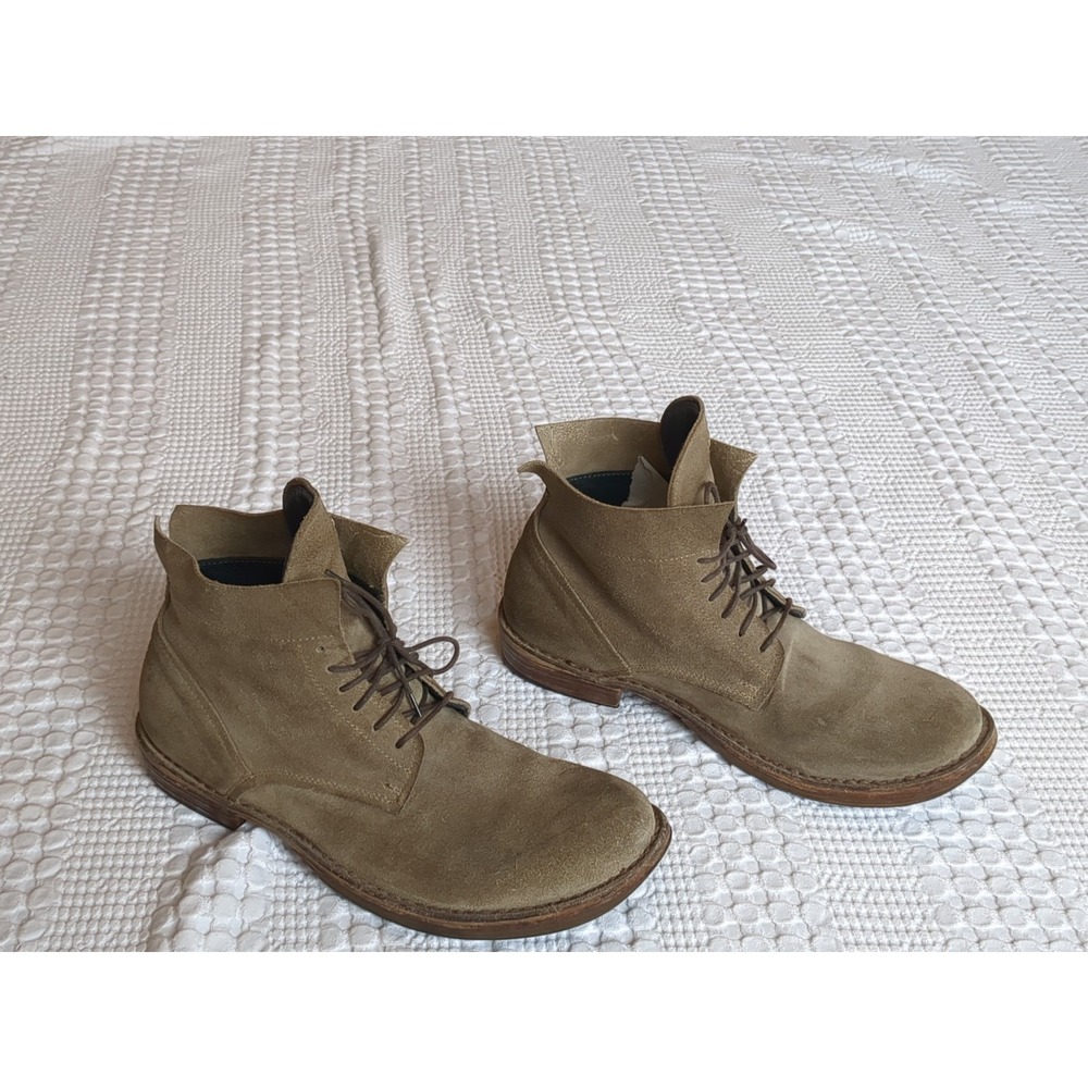 Fiorentini + Baker Italy Suede Eternity Ankle Boots Size 8 US 41 EU Tan Lace Up